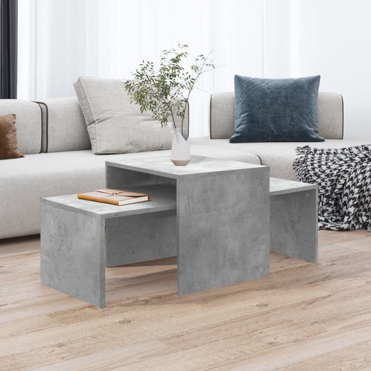 Set Konferenčních Stolků Betonově Šedý 100X48X40 Cm Kompozit