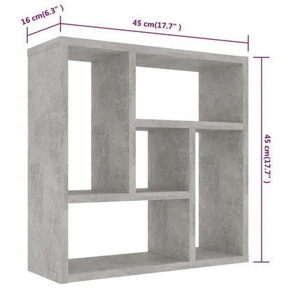 Nástěnná Police Betonově Šedá 45,1X16X45,1 Cm Kompozitní Dřevo