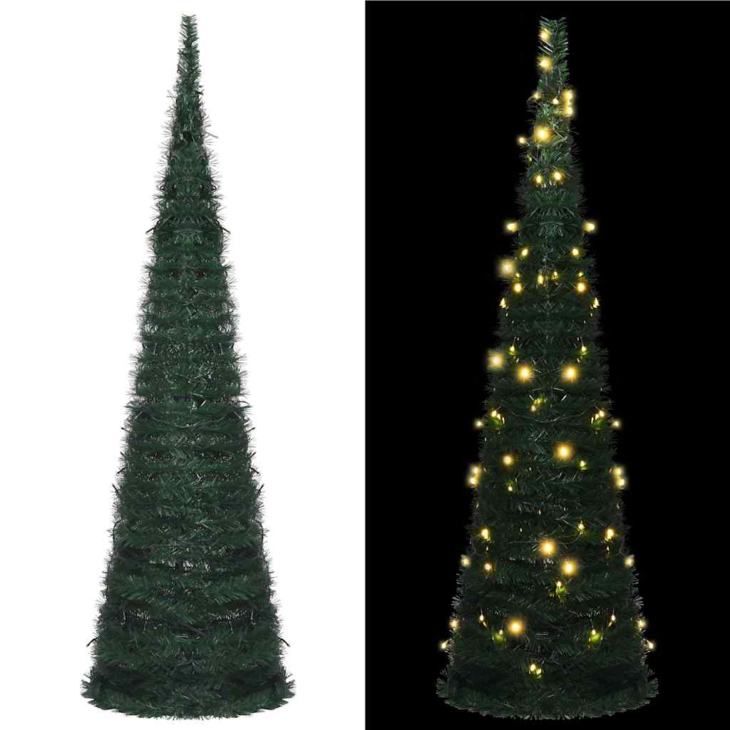 Pop-Up Umělý Vánoční Stromek S Led Osvětlením Zelený 180 Cm