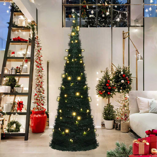 Pop-Up Umělý Vánoční Stromek S Led Osvětlením Zelený 180 Cm