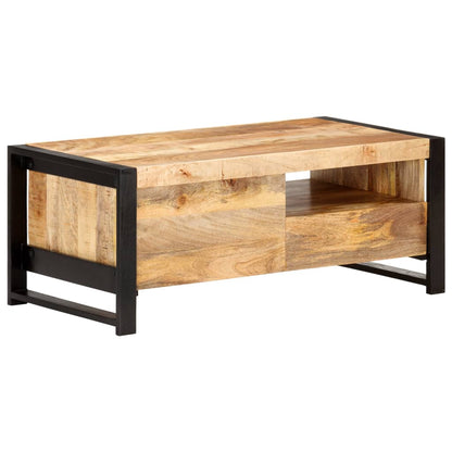 Konferenční Stolek 100 X 50 X 40 Cm Hrubé Mangovníkové Dřevo
