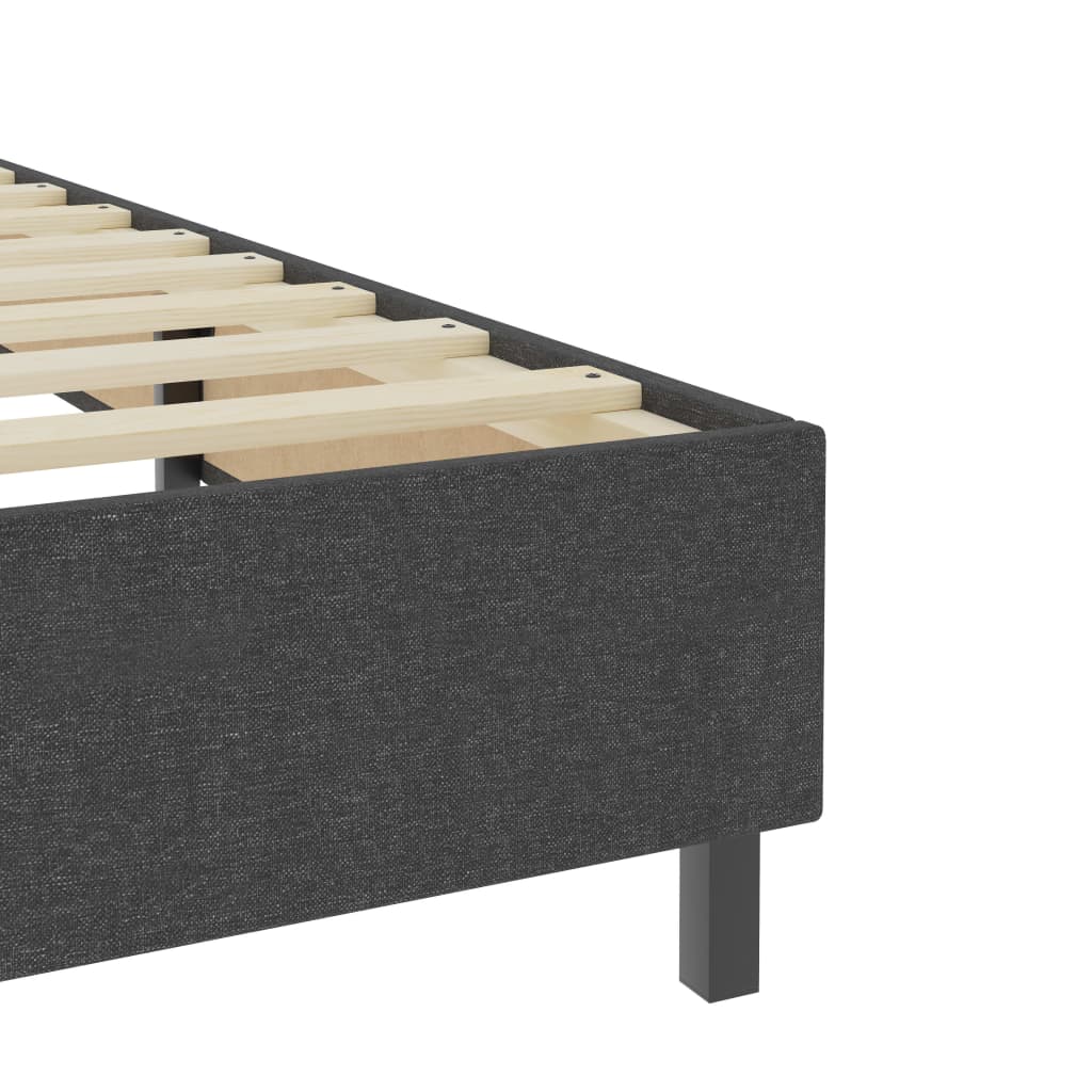 Postel Boxspring Tmavě Šedá Textil 160 X 200 Cm