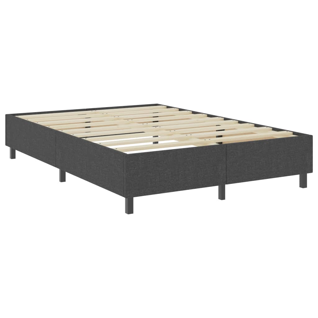 Postel Boxspring Tmavě Šedá Textil 180 X 200 Cm