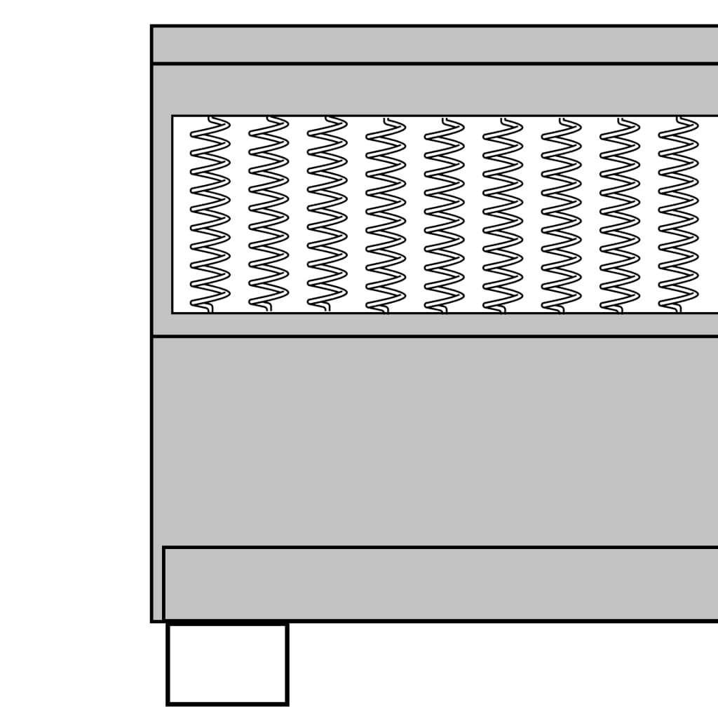 Postel Boxspring Tmavě Šedá Textil 180 X 200 Cm