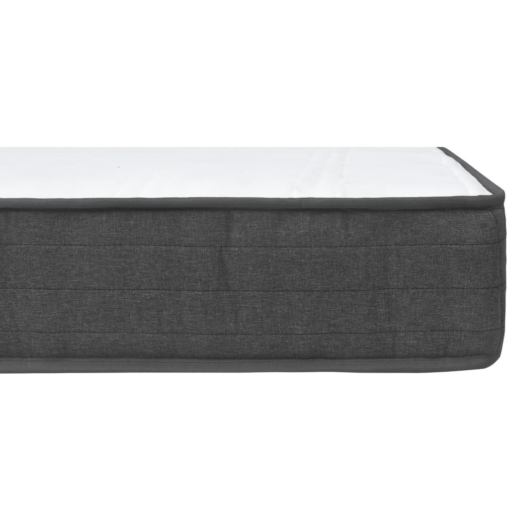 Postel Boxspring Tmavě Šedá Textil 180 X 200 Cm