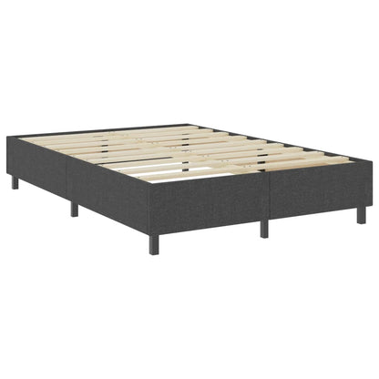Postel Boxspring Tmavě Šedá Textil 180 X 200 Cm