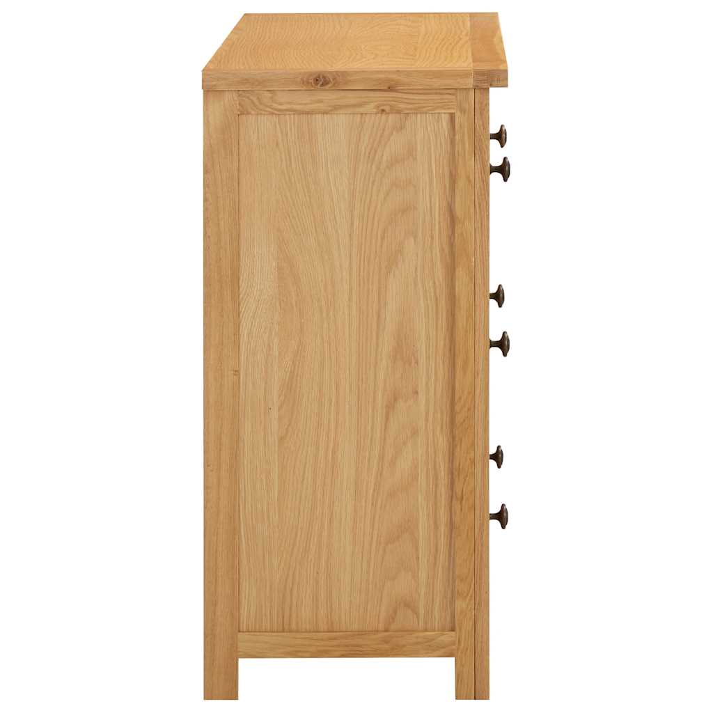 Komoda Se Zásuvkami 80 X 35 X 75 Cm Masivní Dubové Dřevo