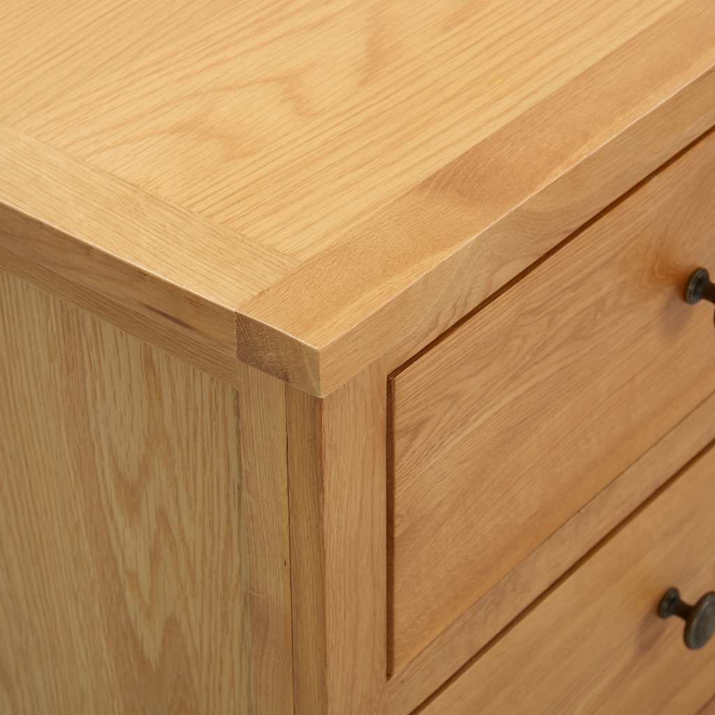 Komoda Se Zásuvkami 80 X 35 X 75 Cm Masivní Dubové Dřevo