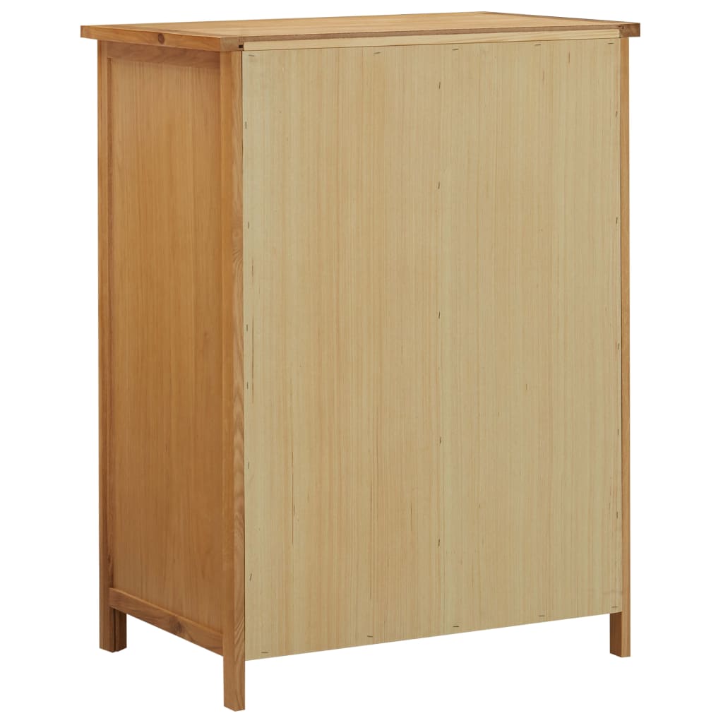 Šatní Skříň 76 X 52 X 105 Cm Masivní Dubové Dřevo