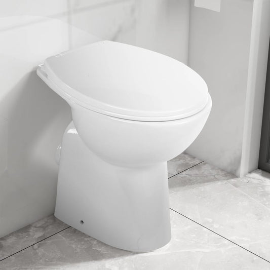 Vysoké WC bez okraje měkké zavírání o 7 cm vyšší keramika bílé