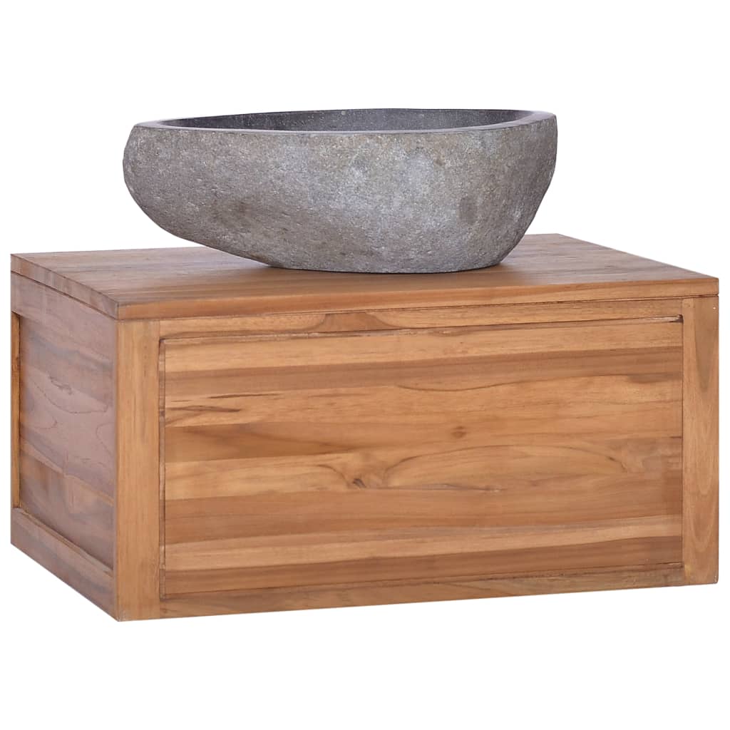 Nástěnná Koupelnová Skříňka Masivní Teak