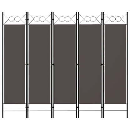 6Dílný Paraván Černý 240 X 180 Cm