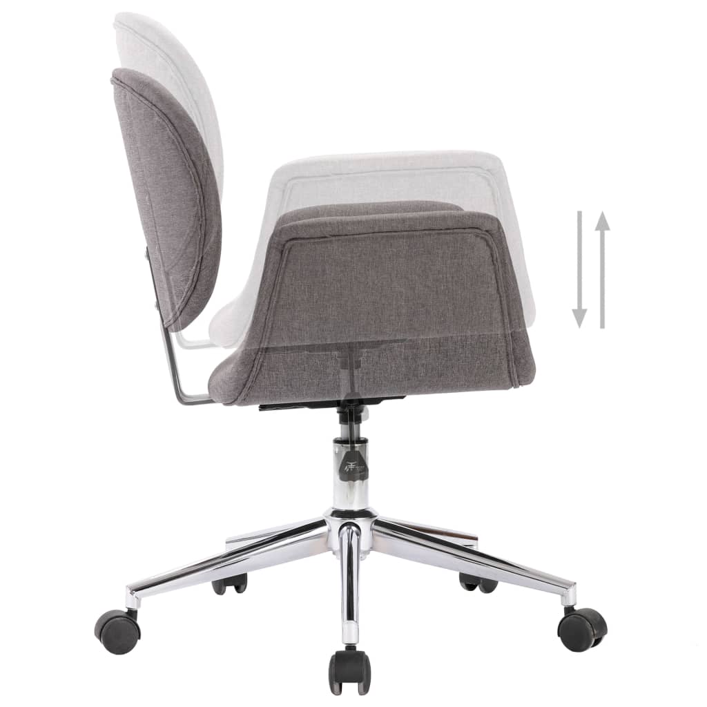 Otočné Jídelní Židle 4 Ks Šedé Textil
