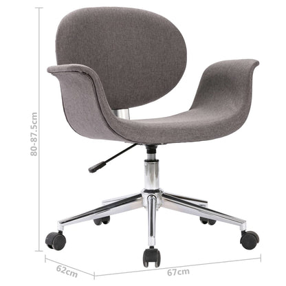 Otočné Jídelní Židle 4 Ks Šedé Textil