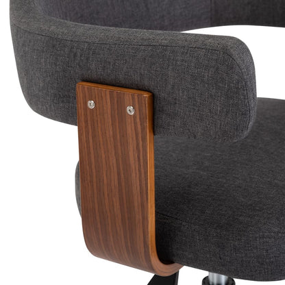 Otočné Jídelní Židle 6 Ks Šedé Ohýbané Dřevo A Textil
