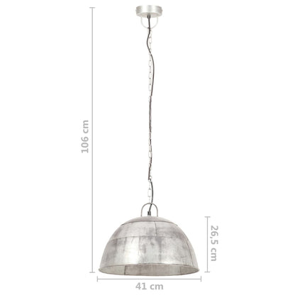 Industriální Vintage Závěsné Svítidlo 25 W Stříbrné 41 Cm E27