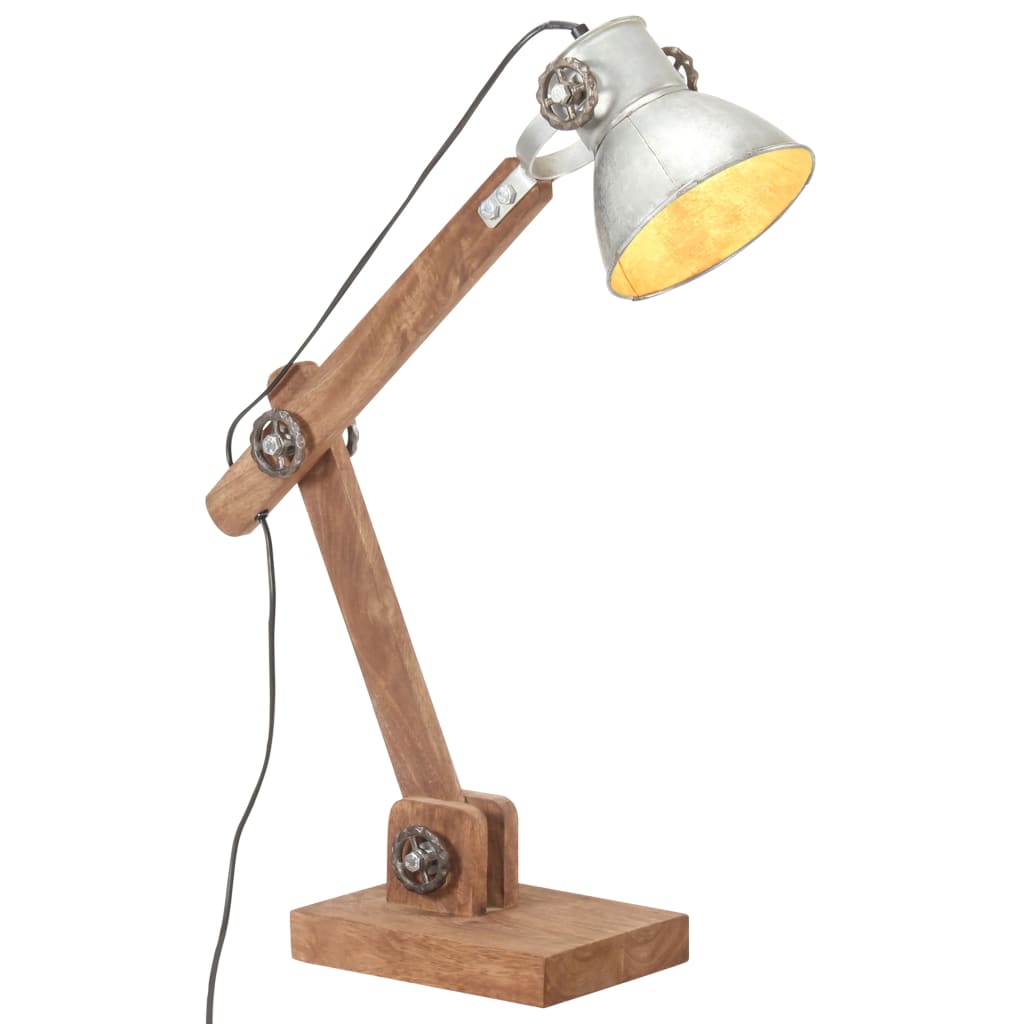 Industriální Stolní Lampa Stříbrná Kulatá 58 X 18 X 90 Cm E27