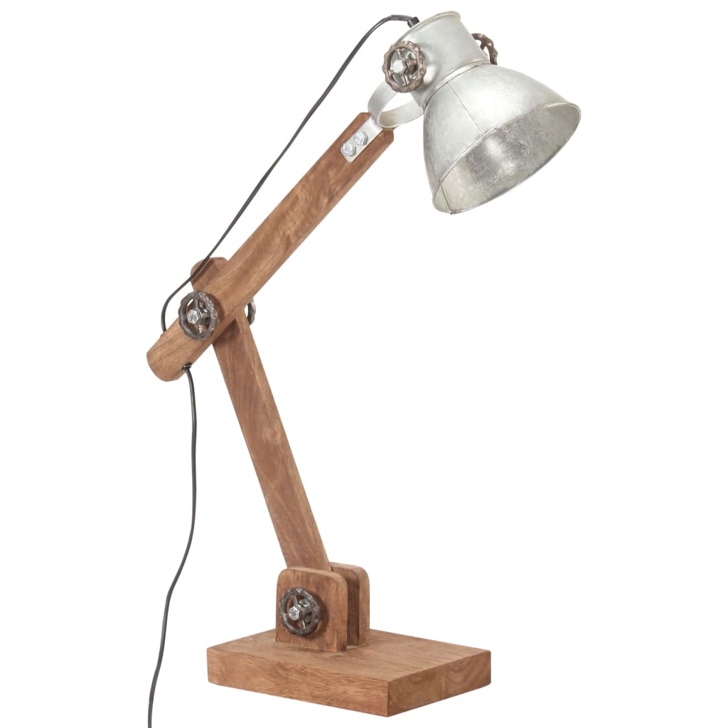 Industriální Stolní Lampa Stříbrná Kulatá 58 X 18 X 90 Cm E27