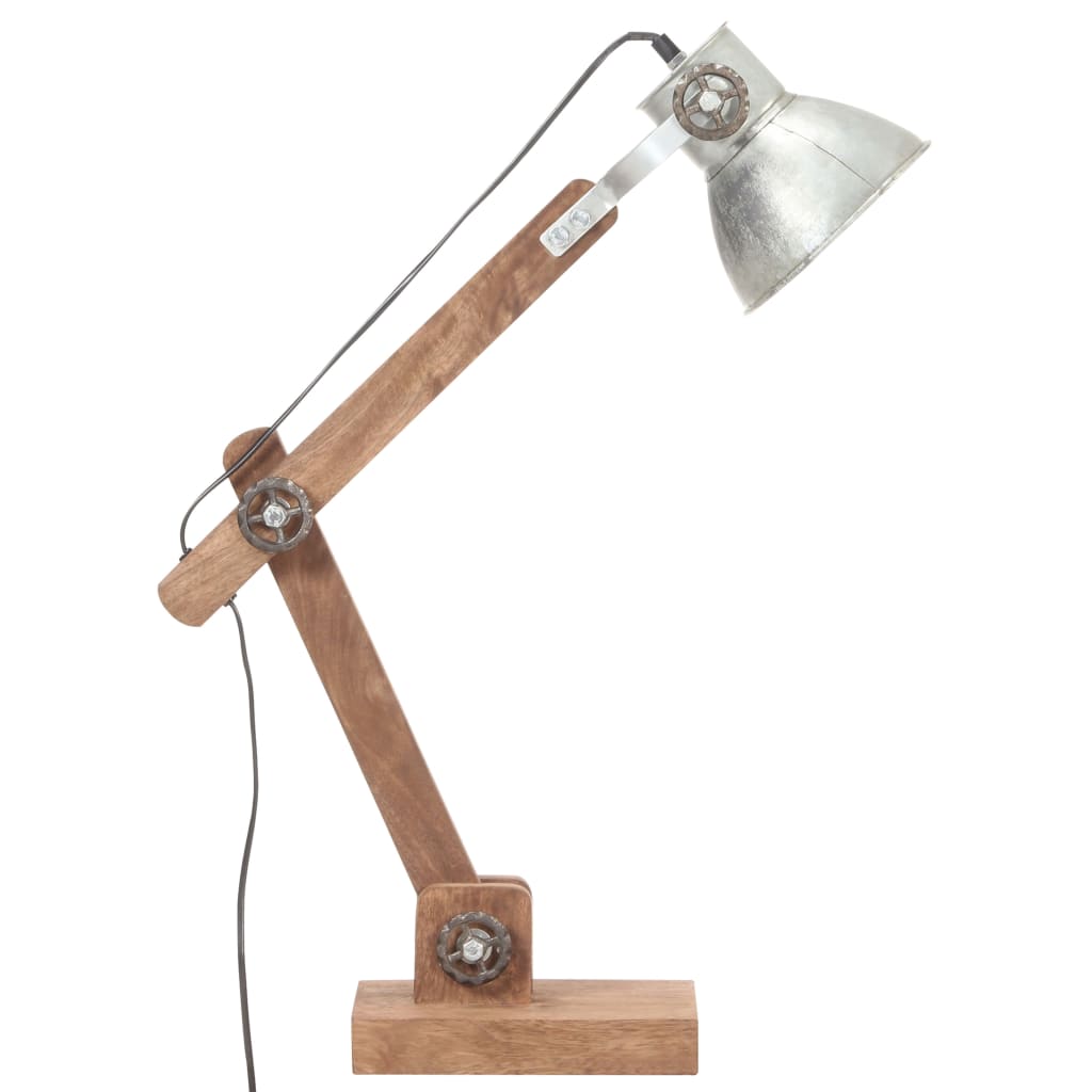 Industriální Stolní Lampa Stříbrná Kulatá 58 X 18 X 90 Cm E27