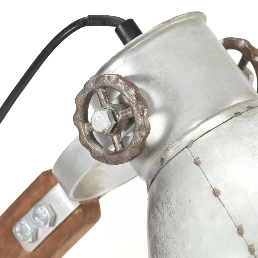 Industriální Stolní Lampa Stříbrná Kulatá 58 X 18 X 90 Cm E27