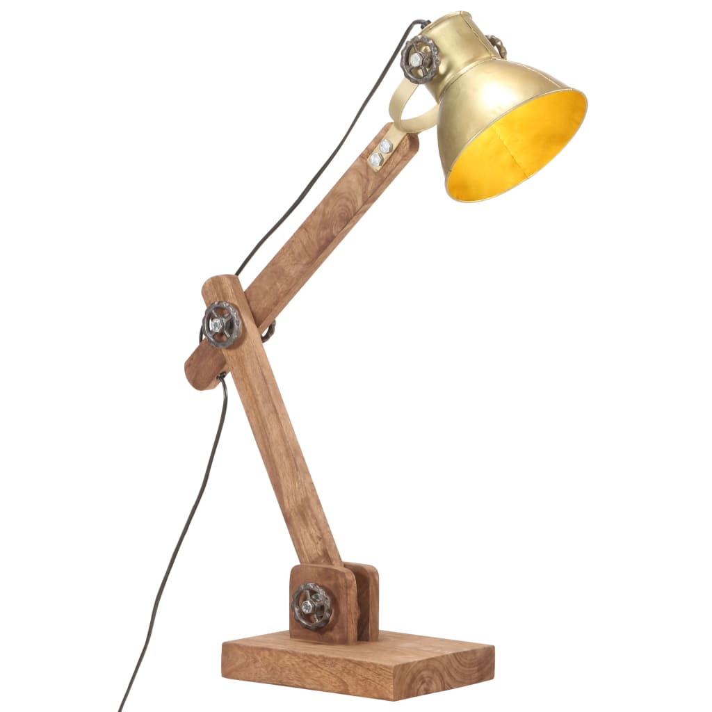 Industriální Stolní Lampa Mosazná Kulatá 58 X 18 X 90 Cm E27