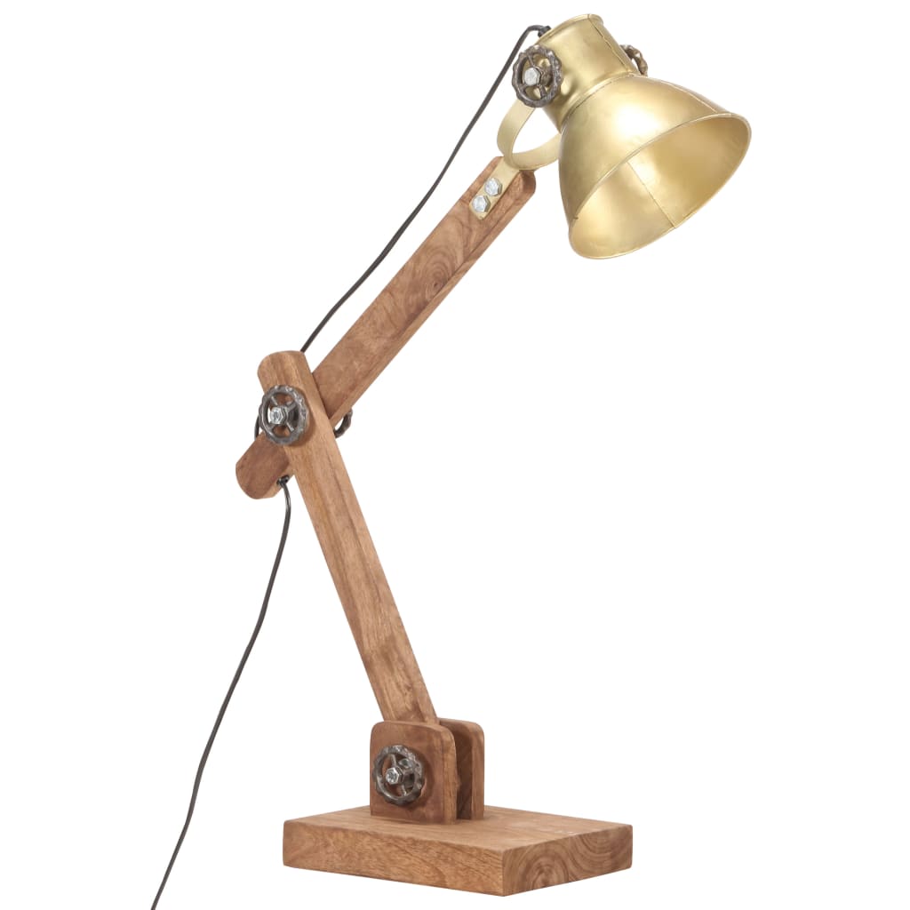 Industriální Stolní Lampa Mosazná Kulatá 58 X 18 X 90 Cm E27