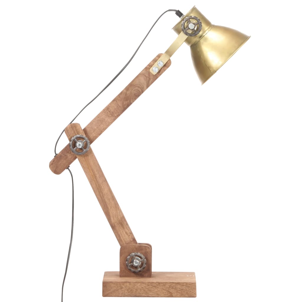 Industriální Stolní Lampa Mosazná Kulatá 58 X 18 X 90 Cm E27