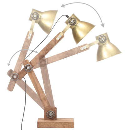 Industriální Stolní Lampa Mosazná Kulatá 58 X 18 X 90 Cm E27