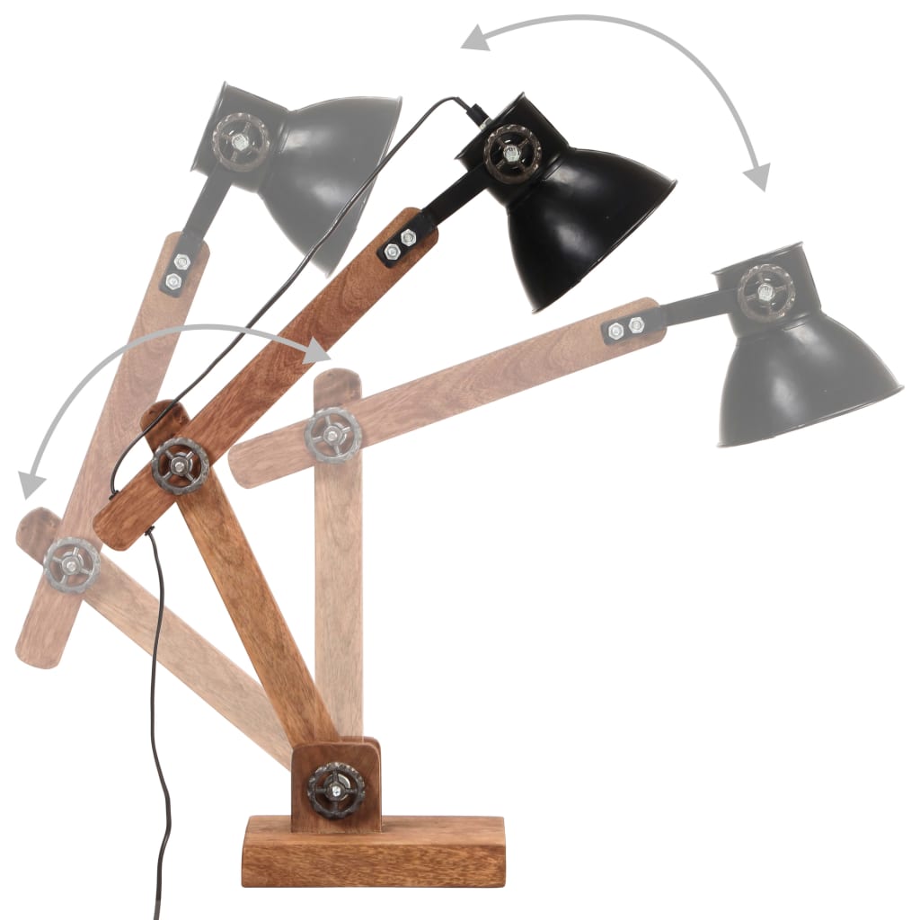 Industriální Stolní Lampa Černá Kulatá 58 X 18 X 90 Cm E27