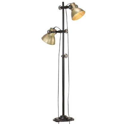 Podlahová Lampa Se 2 Svítidly E27 Litina