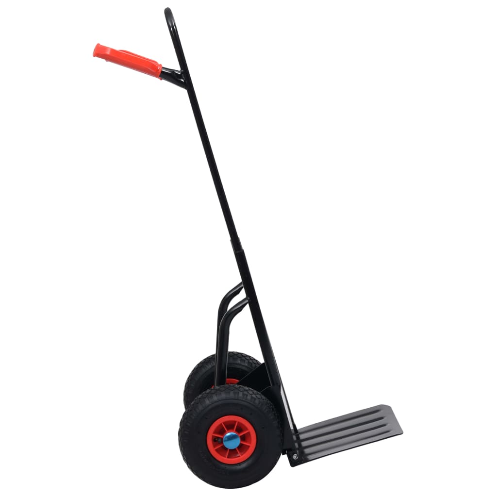 Teleskopický Ruční Vozík 200 Kg Černý A Červený