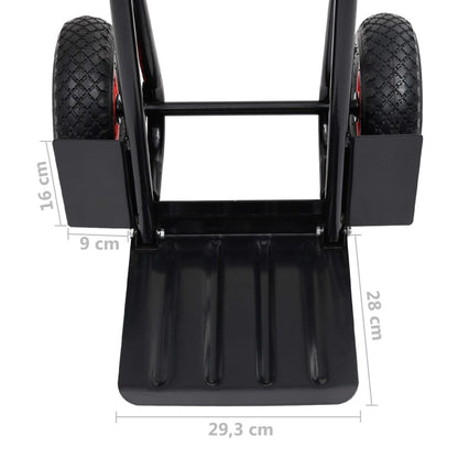 Teleskopický Ruční Vozík 200 Kg Černý A Červený