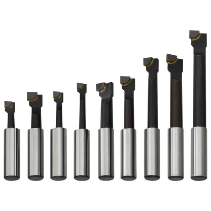 Vyvrtávací Nože 9 Ks 12 Mm S Dřevěnou Základnou