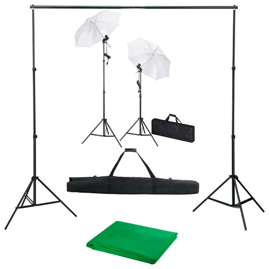 Foto Studio Set S Fotopozadím, Osvětlením A Deštníky