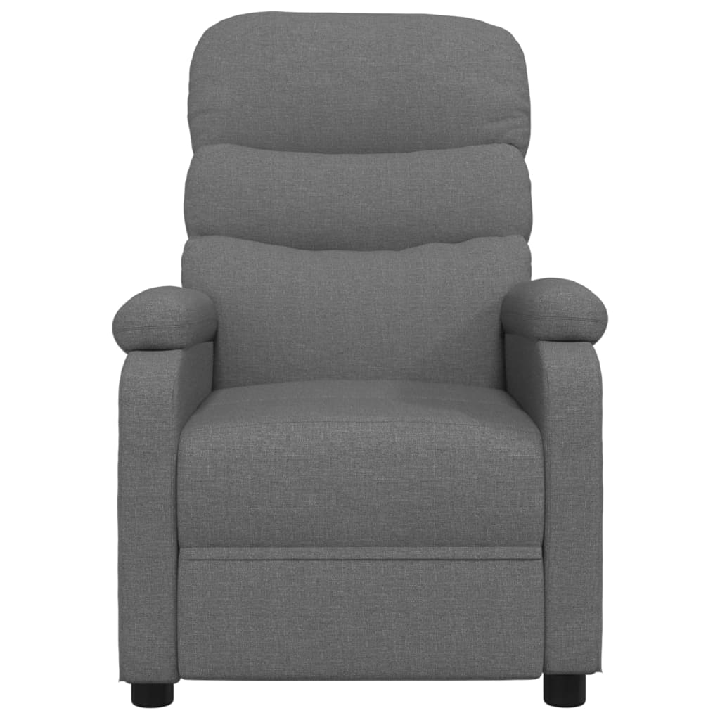 Masážní Křeslo Tmavě Šedé Textil