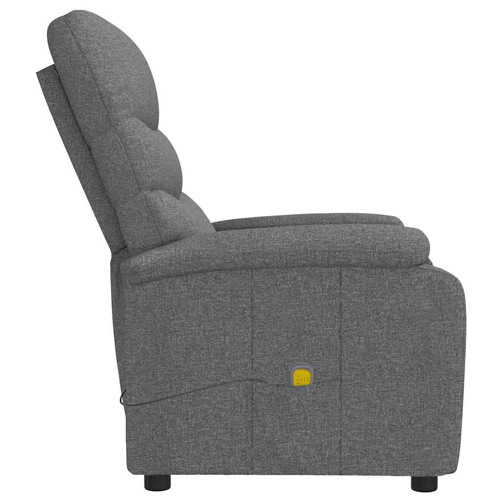 Masážní Křeslo Tmavě Šedé Textil