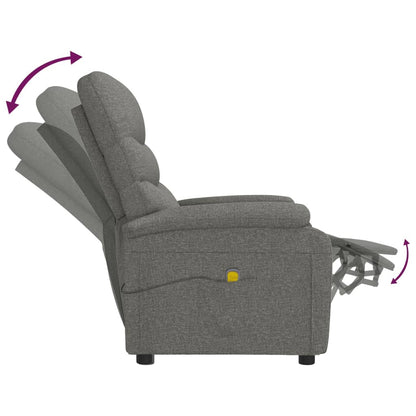 Masážní Křeslo Tmavě Šedé Textil