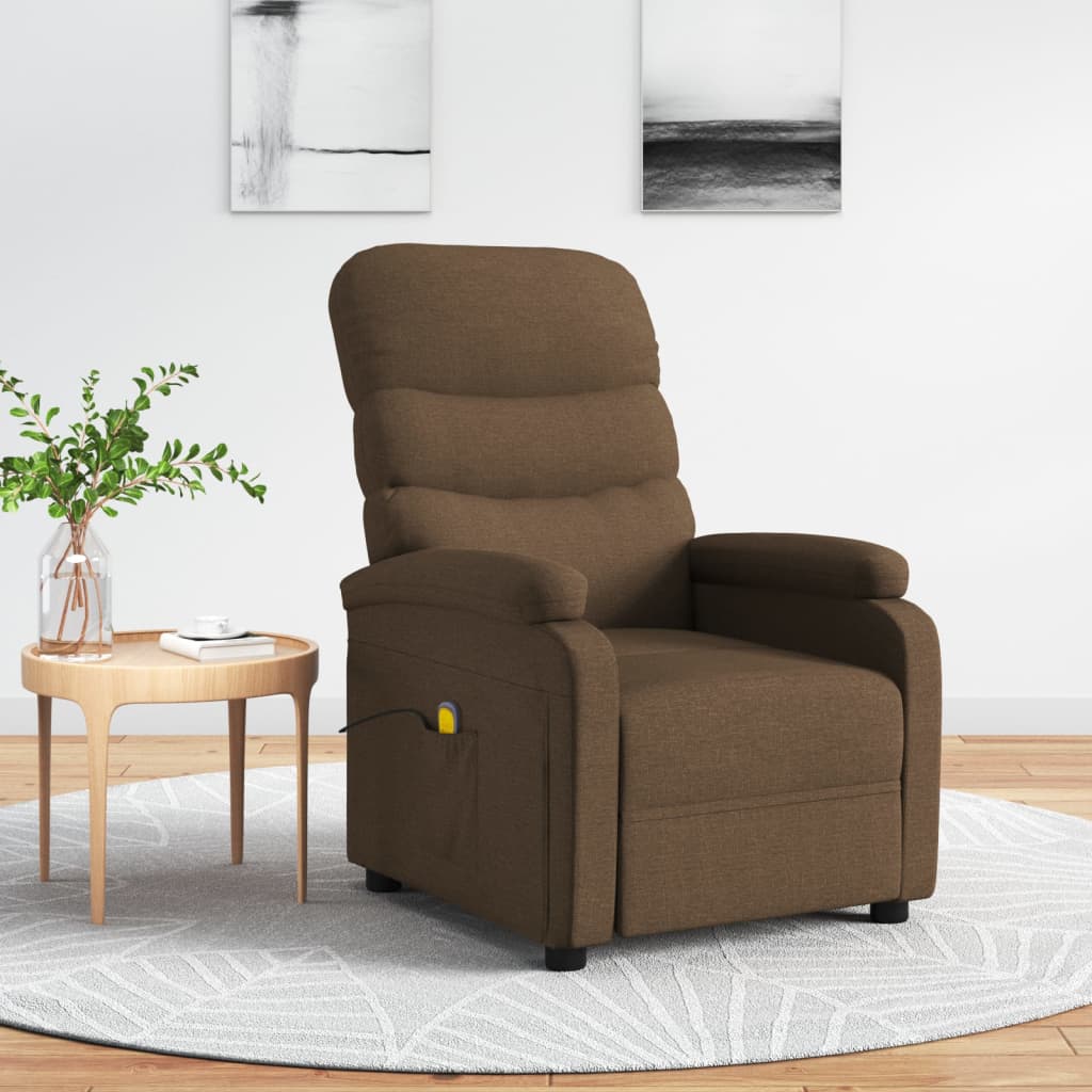 Masážní Křeslo Tmavě Šedé Textil