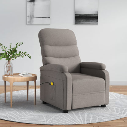 Masážní Křeslo Tmavě Šedé Textil