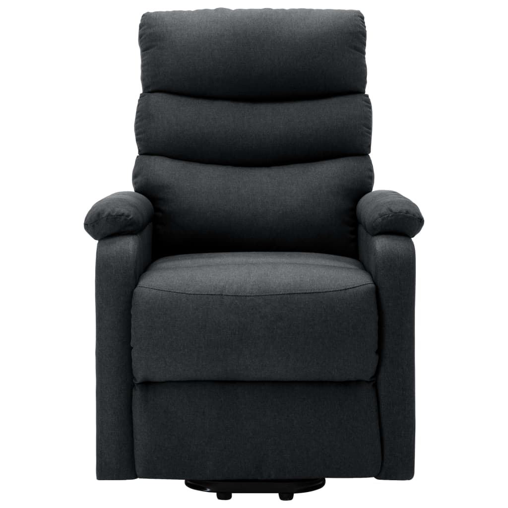 Zvedací Křeslo Tmavě Šedé Textil