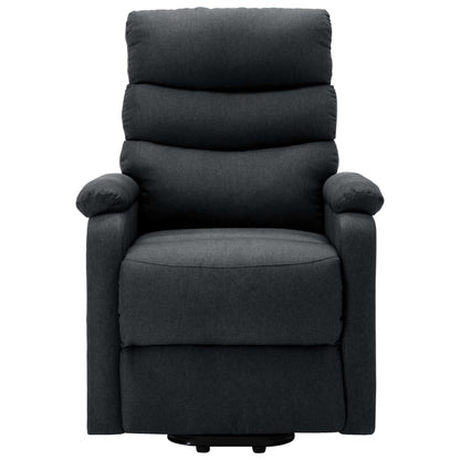 Zvedací Křeslo Tmavě Šedé Textil