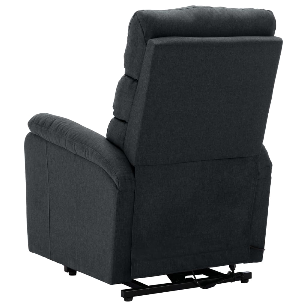 Zvedací Křeslo Tmavě Šedé Textil