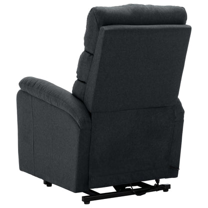 Zvedací Křeslo Tmavě Šedé Textil