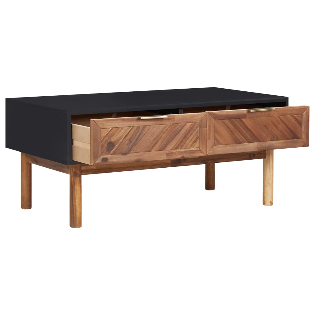 Konferenční Stolek 90 X 50 X 40 Cm Masivní Akáciové Dřevo A Mdf