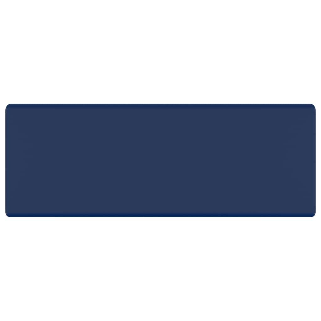 Luxusní Umyvadlo Přepad Čtvercové Matné Tmavě Modré 41X41 Cm