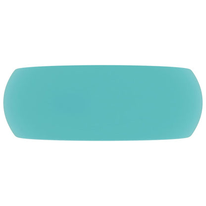 Luxusní Umyvadlo Kulaté Matné Světle Zelené 40X15 Cm Keramické