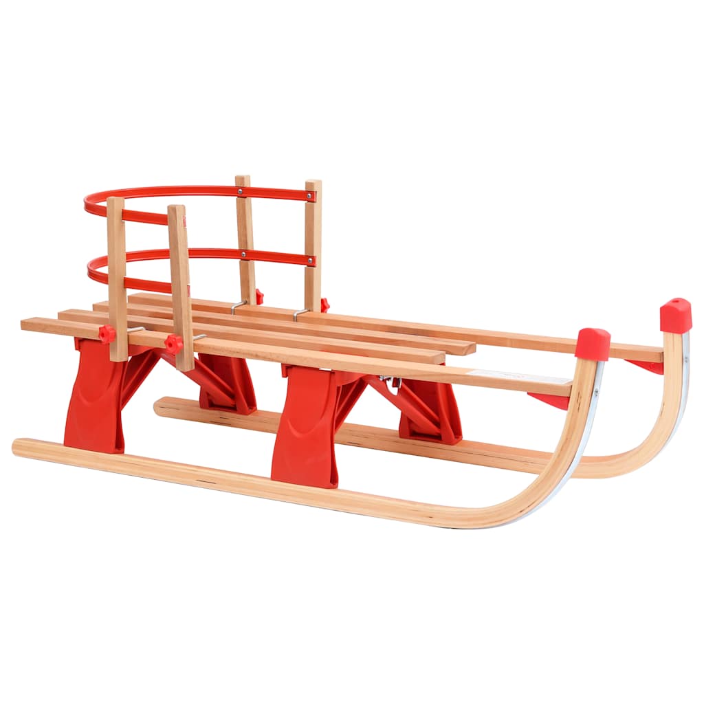 Skládací Sněžné Sáně Dřevěné 119 Cm