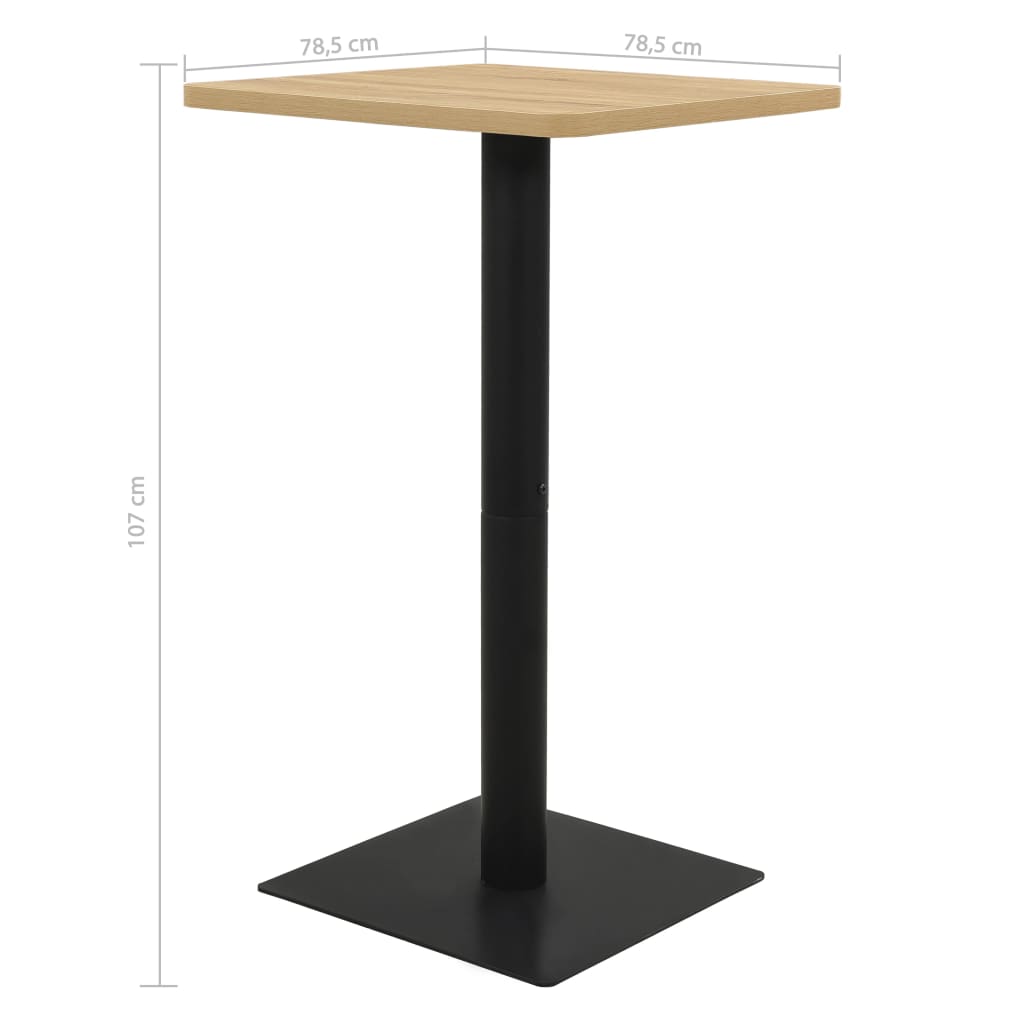 Bistro Stolek Barva Dub 78,5 X 78,5 X 107 Cm
