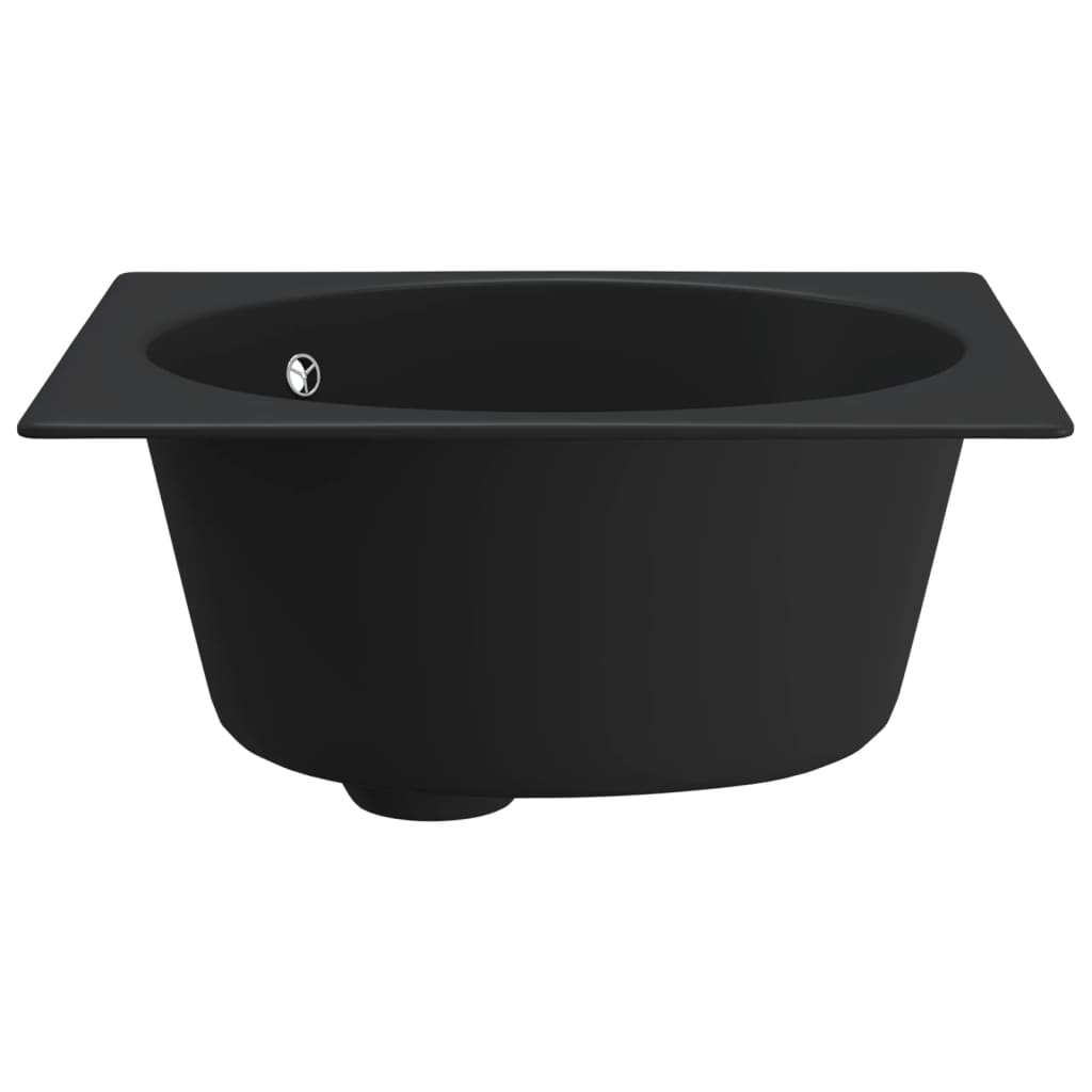 Kuchyňský Dřez S Přepadem Černý Žula