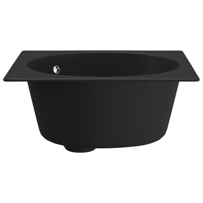 Kuchyňský Dřez S Přepadem Černý Žula